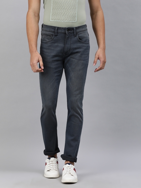 

Louis Philippe Jeans Men Navy Blue Super Slim Fit Low-Rise Clean Look Stretchable Jeans