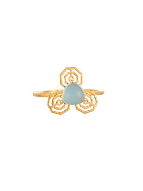 

Mia by Tanishq 14-Karat Gold Precious Plain Ring With Chalcedony
