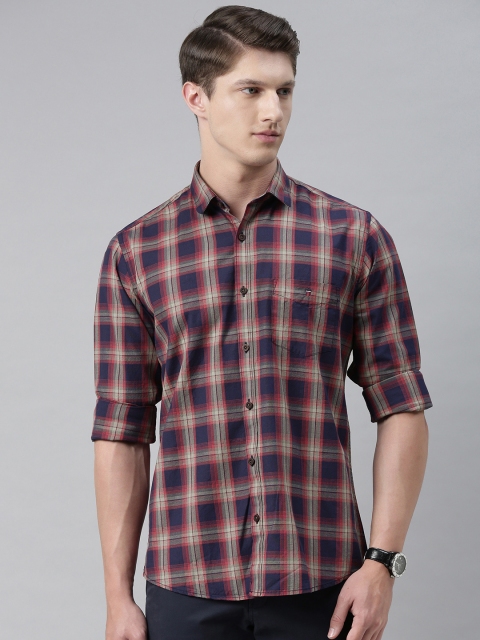 

Louis Philippe Sport Men Navy Blue & Red Slim Fit Checked Casual Shirt