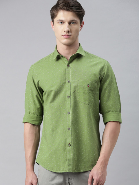 

Louis Philippe Sport Men Olive Green Slim Fit Printed Casual Shirt