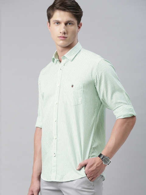 

Louis Philippe Sport Men Green Slim Fit Striped Casual Shirt
