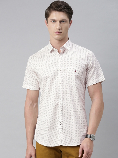 

Louis Philippe Sport Men White Slim Fit Printed Casual Shirt
