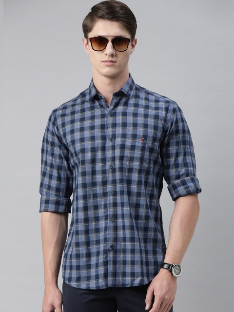 

Louis Philippe Sport Men Navy Blue Slim Fit Checked Casual Shirt