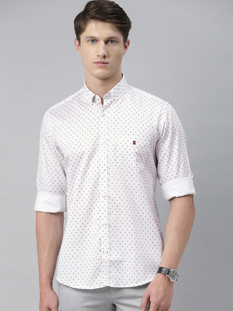 

Louis Philippe Sport Men White & Red Slim Fit Printed Casual Shirt