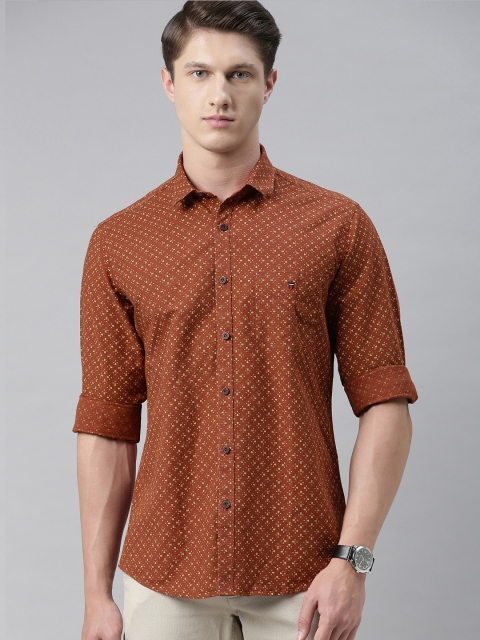 

Louis Philippe Sport Men Maroon & Beige Slim Fit Printed Casual Shirt