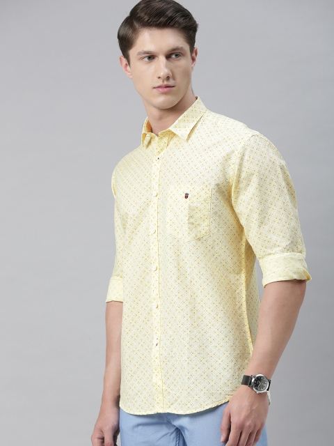 

Louis Philippe Sport Men Yellow & Beige Slim Fit Printed Casual Shirt