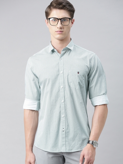 

Louis Philippe Sport Men White & Green Slim Fit Printed Casual Shirt