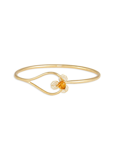 

Mia by Tanishq 14-Karat Yellow Gold Precious Plain Bangle with Citrine