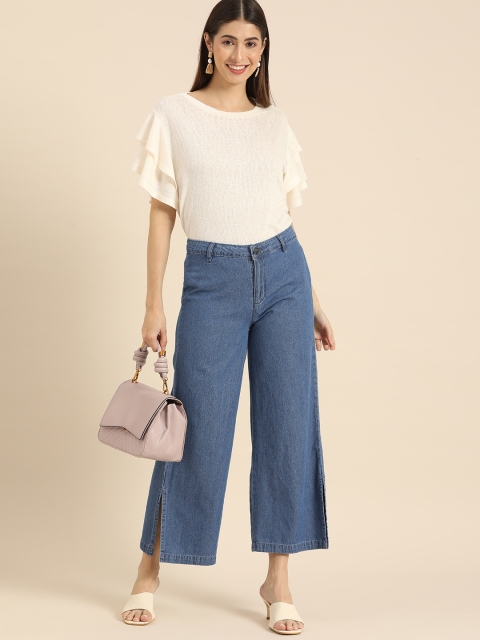

all about you Women Blue Flared Denim Trousers