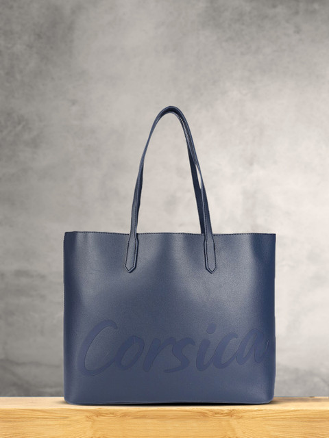 

CORSICA Women Navy Blue Solid Shoulder Bag With Pouch