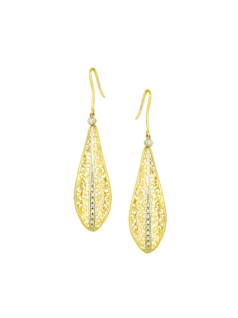 

Mia by Tanishq 14-Karat Gold Precious Earrings with Diamonds