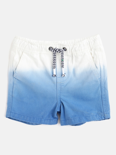 

Marks & Spencer Boys White & Blue Washed Regular Fit Shorts