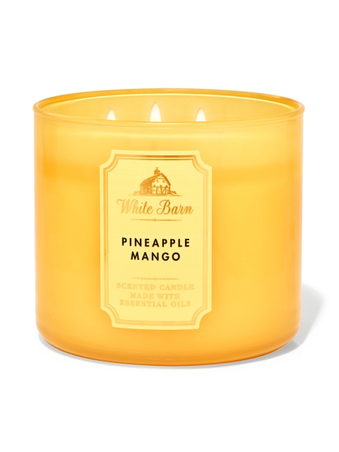 

Bath & Body Works White Barn Pineapple Mango 3-Wick Scented Candle 411g