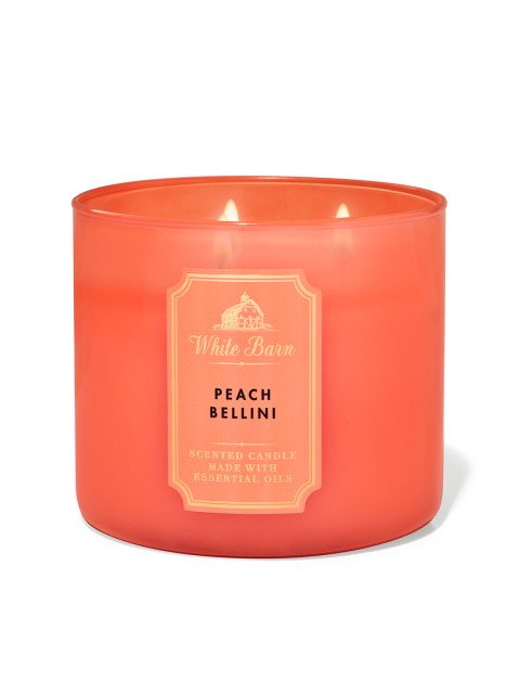 

Bath & Body Works Peach Bellini 3-Wick Scented Candle, Orange