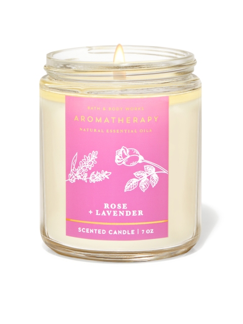 

Bath & Body Works Rose Lavender Single Wick Candle - 198g