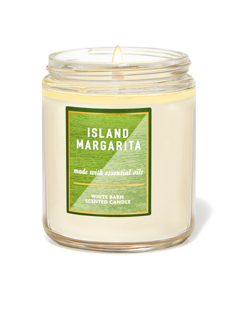 

Bath & Body Works Island Margarita White Barn Scented Single Wick Candle, Beige
