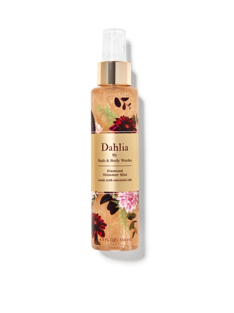 

Bath & Body Works Dahlia Diamond Shimmer Body Mist-146 ml, Gold