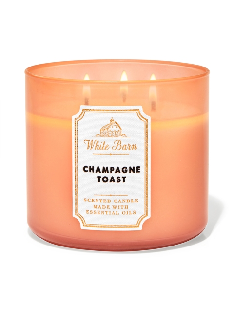 

Bath & Body Works Peach-Coloured Champagne Toast 3-Wick Candle