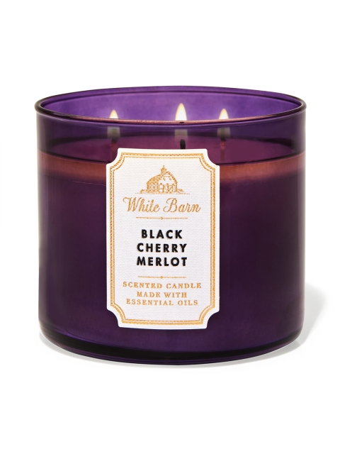 

Bath & Body Works Black Cherry Merlot 3-Wick Candle, Purple
