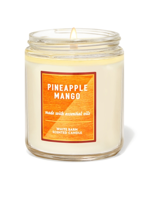 

Bath & Body Works Pineapple Mango White Barn Single Wick Candle 198g