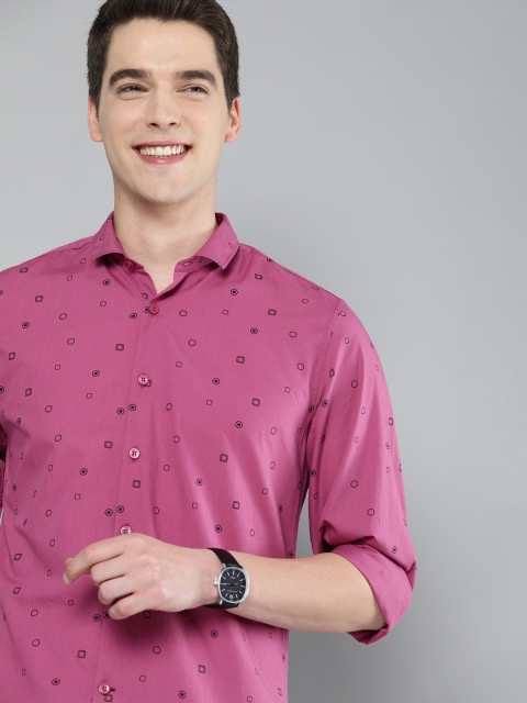 

Mast & Harbour Men Pink Printed Shirt