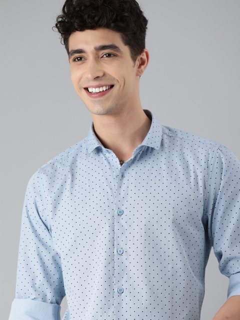 

Mast & Harbour Men Blue Slim Fit Printed Casual Shirt