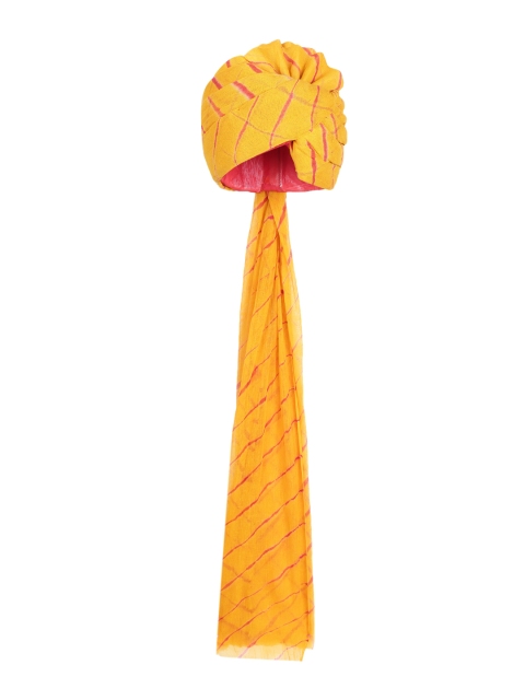 

Tistabene Men Yellow & Pink Cotton Leheriya Print Jodhpuri Pagri
