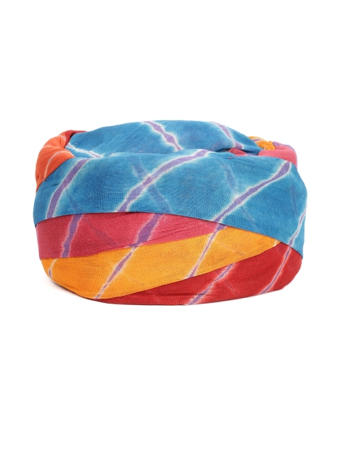 

Tistabene Men Multicoloured Leheriya Printed Panchrangi Pagri, Multi