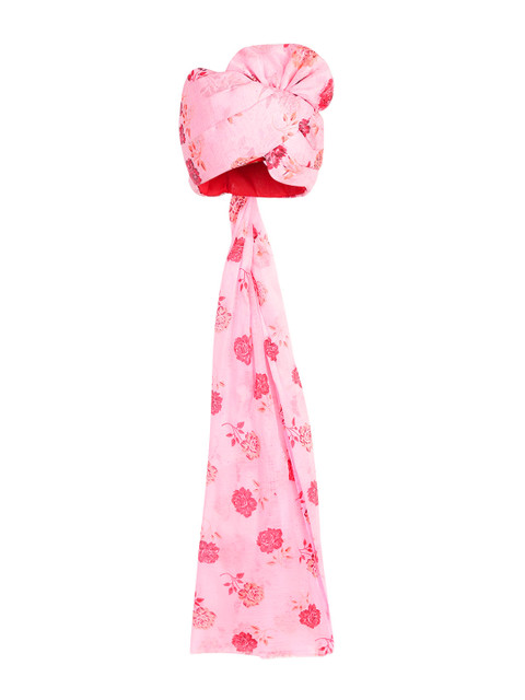 

Tistabene Men Pink Cotton Floral Print Pagri