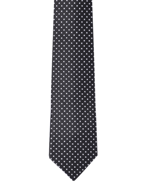

INVICTUS Men Black & White Woven Design Skinny Tie
