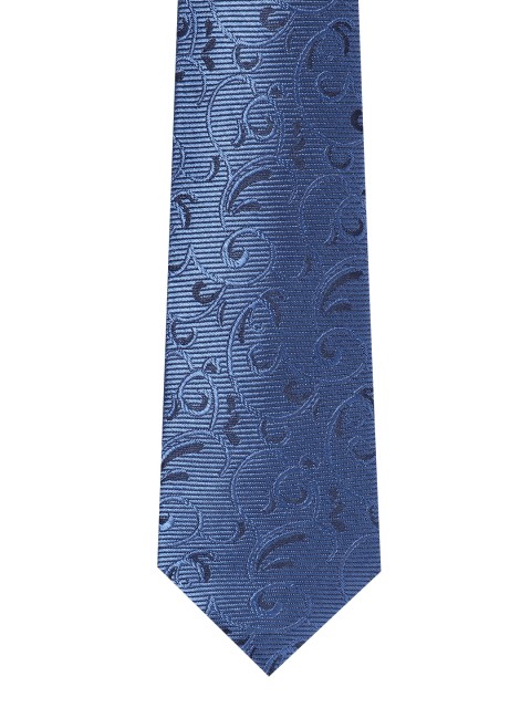 

INVICTUS Men Blue & Black Woven Design Skinny Tie