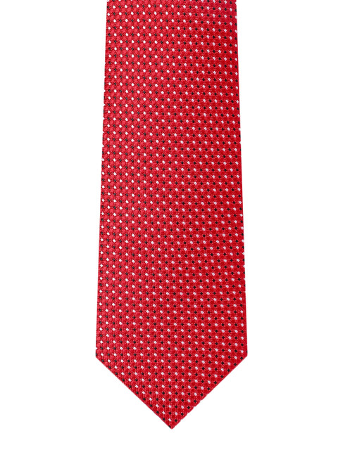 

INVICTUS Men Red Woven Design Skinny Tie