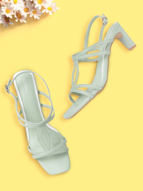 

CORSICA Women Sea Green Solid Block Heels