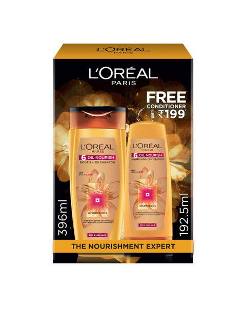 

LOreal Paris 6 Oil Nourish Set of Shampoo & Conditioner, Yellow