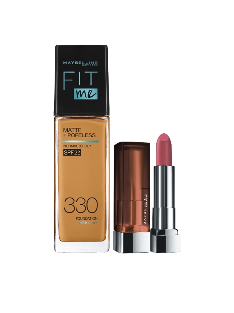 

Maybelline New York Fit Me Foundation + Mini Lipstick Combo, Beige