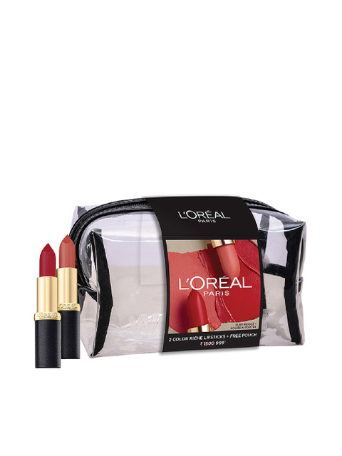 

L'Oreal Paris Set Of Color Riche Pure Rouge & Rouge-A-Porter With Pouch, Na