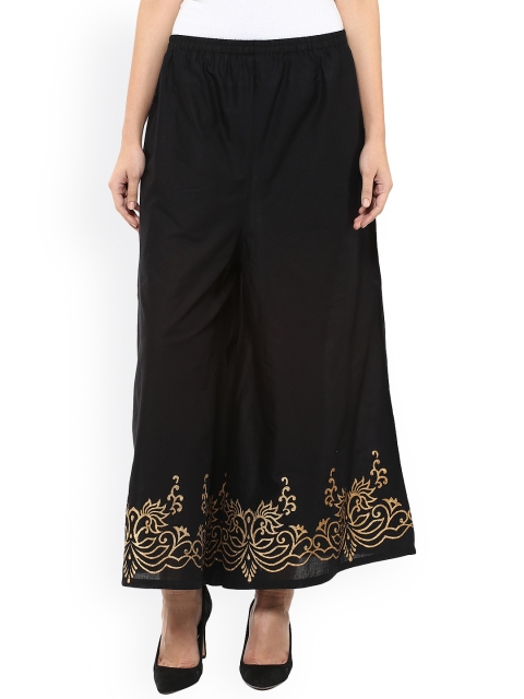 

Bhama Couture Black Relaxed Fit Palazzo Trousers