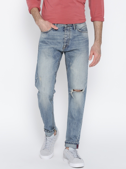 

Jack & Jones Men Blue Regular Fit Mid-Rise Clean Look Jeans