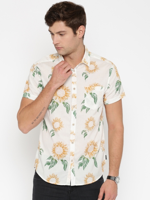 

Originals by Jack & Jones White Printed Slim Fit Casual Shirt