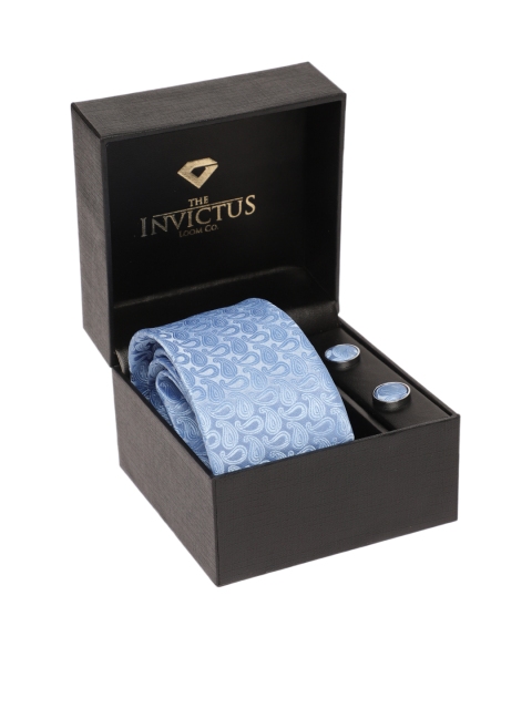 

INVICTUS Men Blue Set of Tie & Cufflinks