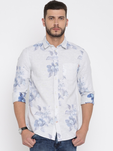 

Originals by Jack & Jones Men Light Blue Floral Print Casual Shirt