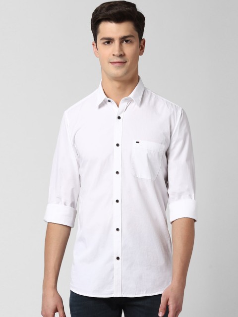 

Peter England Casuals Men White Slim Fit Solid Casual Shirt