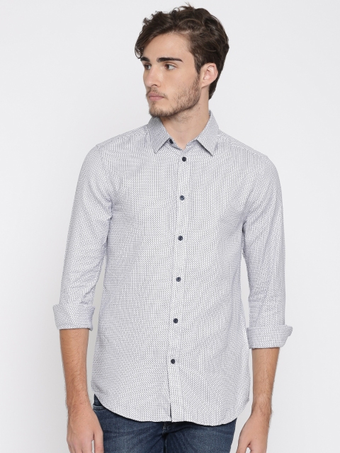 

Premium by Jack & Jones White & Navy Slim Formal Shirt