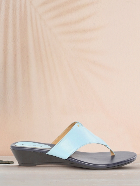 

DressBerry Women Blue Solid Wedges