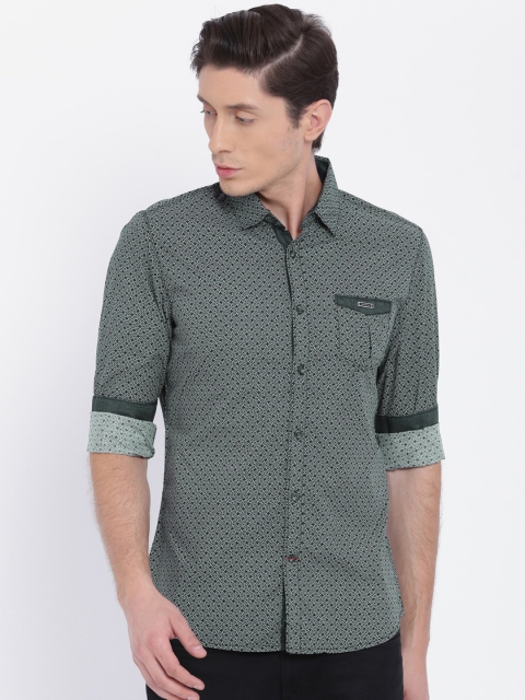 

Being Human Clothing Black Printed Slim Fit Casual Shirt