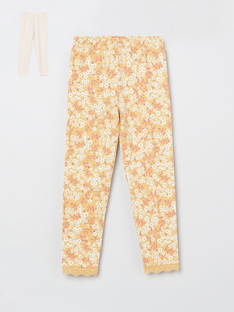 

max Girls Pack of 2 Leggings, Yellow