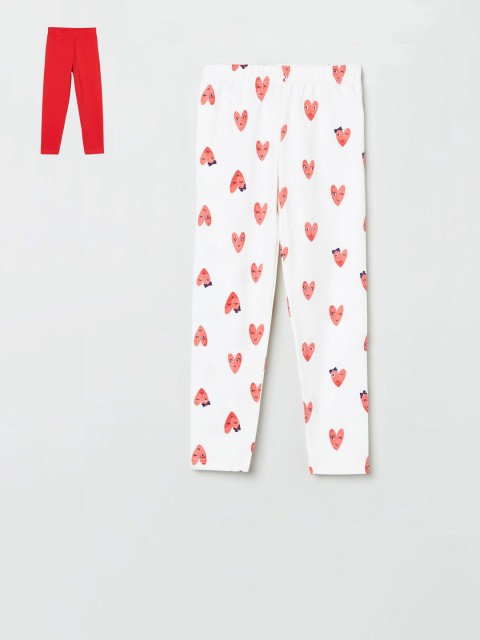 

max Girls Pack of 2 Leggings, Red