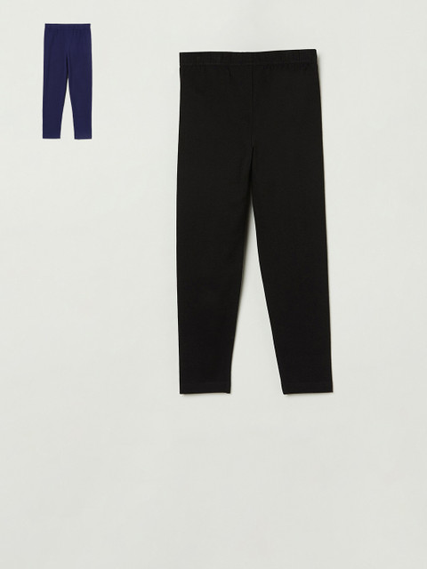 

max Women Navy Blue Pack of 2 Casual Cotton Leggings