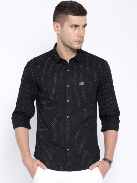 

U.S. Polo Assn. Denim Co. Navy Printed Casual Shirt, Navy blue