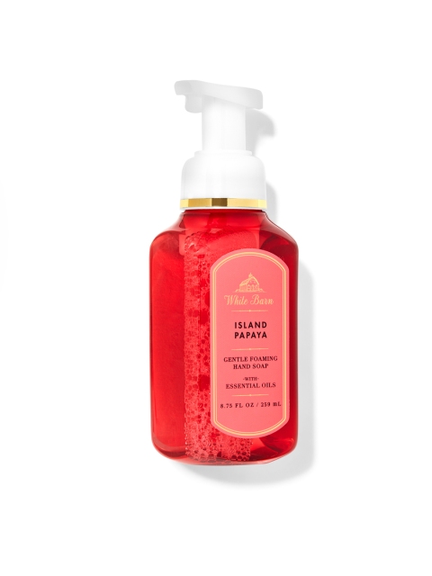 

Bath & Body Works Unisex White Barn Island Papaya Gentle Foaming Hand Soap 259ml, Red